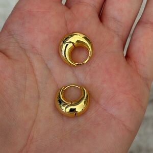 Gold Plated Huggie Hoop Earrings for Women
